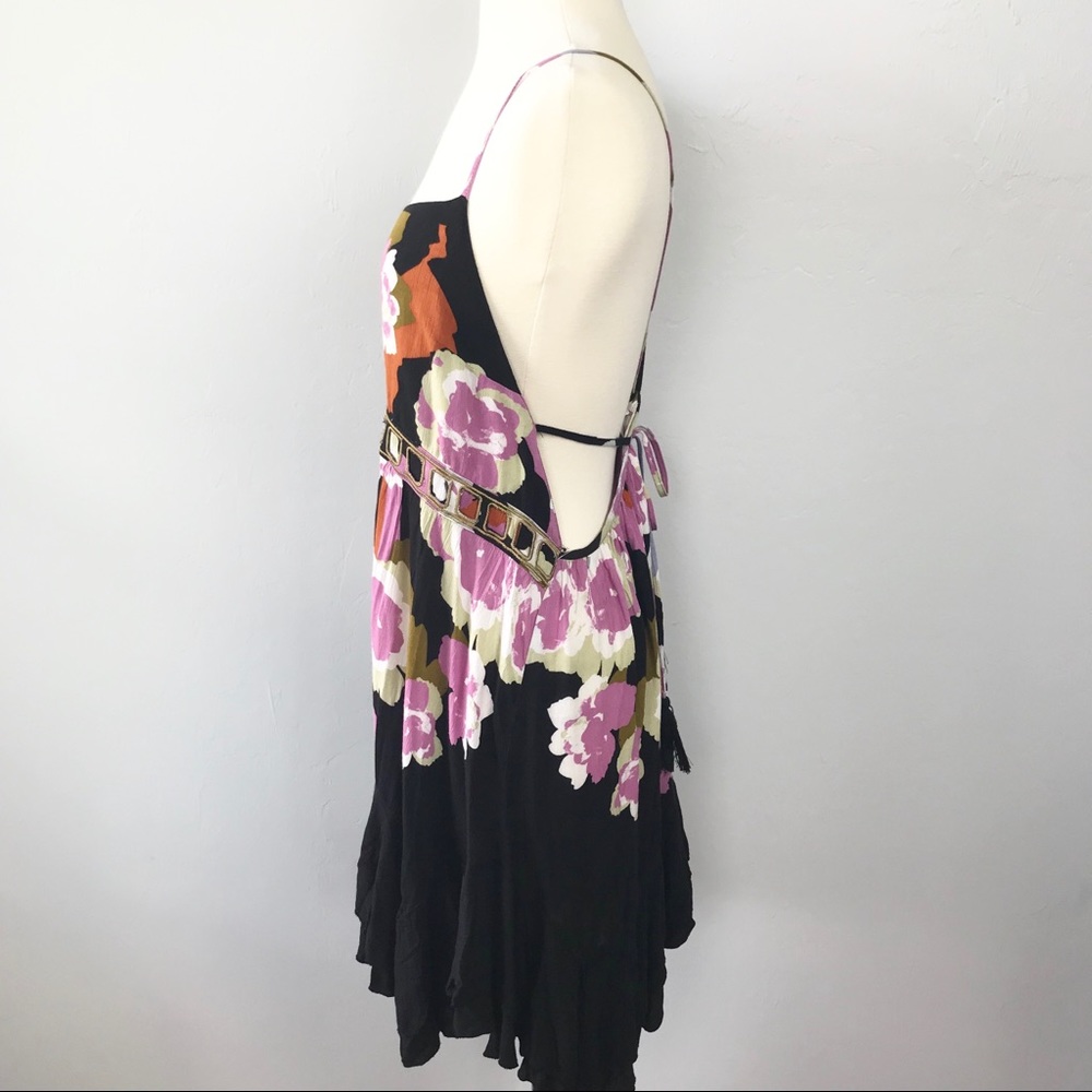 Free People Sweet Lucy Mini Dress Floral Coal NWT - Picture 5 of 8
